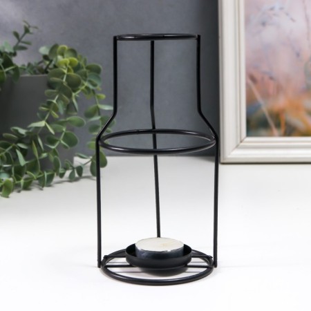Summary Metal for 1 candle "Loft. Botyl" black 18.5x9x9 cm-1
