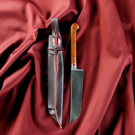 Knife Pchak Sharkhon - Textoline tin Chirchik (11-12 cm)-1