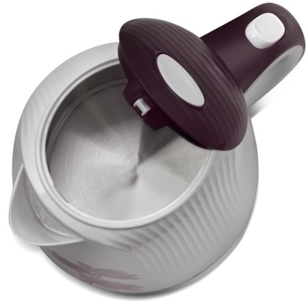 Electric kettle Vitek VT-7061, plastic, 1.7 l, 2200 watts, white-violet with a pattern-4