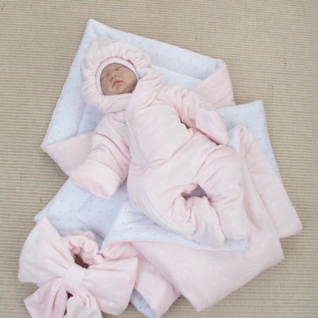 Set for discharge Winter Kinderlitto "Bear on the Moon", 6 items, height 56-62 cm, pink color-6