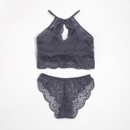 Female set (top, panties) Gray color, size 42-44-2