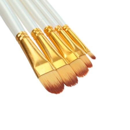 Synthetics set, 5 pieces (No. 1/8.3/8.5/8.1/2.1/4), flat, rounded, in the blister-2