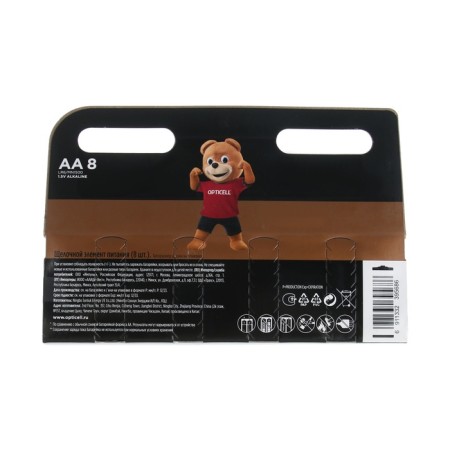Battery Alkalin Opticell, AA, LR6-8BL, 1.5B, blister, 8 pcs-1
