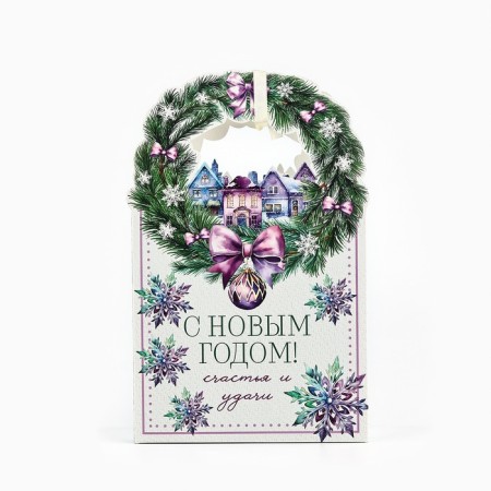 Box the team "New Year's Wreath" 18.4 x 30.4 x 7.3 cm, New Year-3