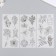 Stickers for creativity Paper "Flowers Sketch" set 3 sheets 10x20 cm