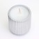 A candle in a candlelight made of gypsum with narrow faces, 7x8cm, silver