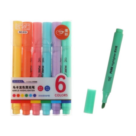 A set of markers-testers 6 pieces, 6 colors, pastel-4