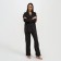 Female pajamas (shirt and trousers) kaftan "triangles" color color black, size 40-42