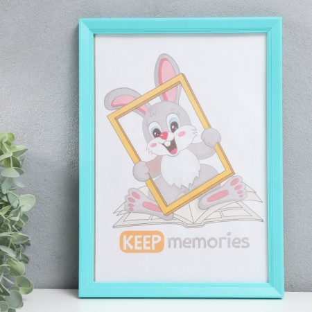 Photo frame plastic L-5 21x30 cm turquoise (plastic screen)