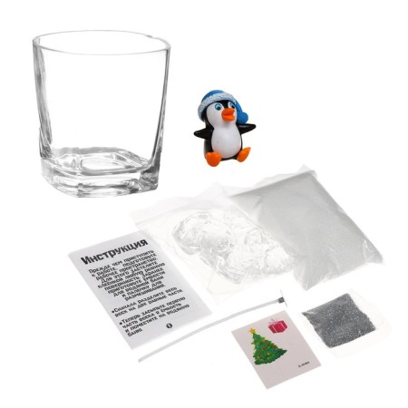 Set for creativity "Making a New Year's gel candle: Penguin"-2