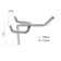 A single hook for a metal perforated panel, d = 3.5 mm, l = 10, chromium color