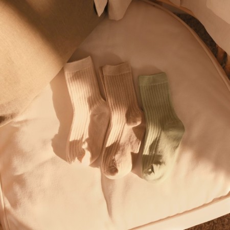 Nosk children's SL Home 3 pairs, rr 14-16, milk/olive-1