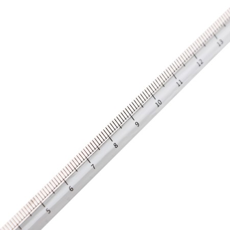 Ruler 15 cm, plastic, triangular, transparent-2