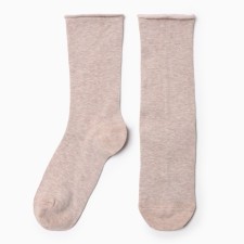 Women's socks, beige melange, size 23-25