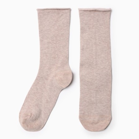Women's socks, beige melange, size 23-25