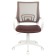 Armchair for operator Brabix Fly MG-396W, white plastic, mesh, brown TW-09A/TW-14C