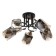 Chandelier 10101/5 5x60W E27, black/amber, 56x56x28 cm