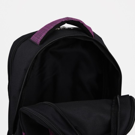 School backpack of textiles on lightning, rise, outer pocket, lilac color-5
