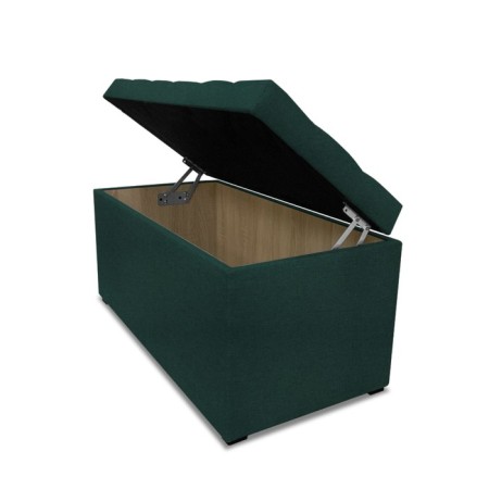 Puff with a lid and weighting, 800 × 400 × 420 mm, Bahama plus matting, Emerald color-1