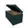 Puff with a lid and weighting, 800 × 400 × 420 mm, Bahama plus matting, Emerald color