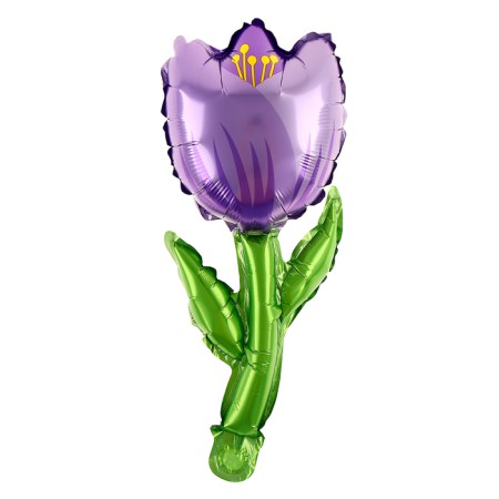 Foil ball 18 "Tulip on a stick", the color is purple