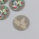 Decor for the work of acrylic "Bird on a palm branch with flowers" 0.2x3.5x3.5 cm