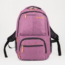 Backpack, 2 lightning departments, 2 outer pockets, 2 side pockets, pink color