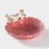 Ceramic dish "Doves on the flower", 13 × 13.5 × 3 cm, pink color