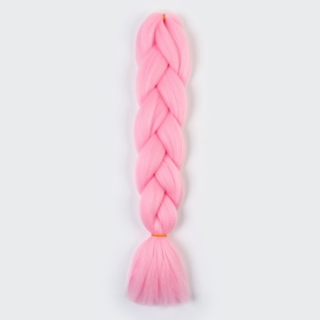 Zumba Kanecalon is monophonic, corrugated, 60 cm, 100 g, pale pink color (#ay16)-4