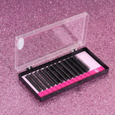 A set of eyelashes for building 8, 10, 12 mm, thickness 0.10, bend D, 12 rows-1