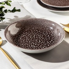 Porcelain deep -porcelain Natur Sand, 500 ml, D = 20 cm, brown color