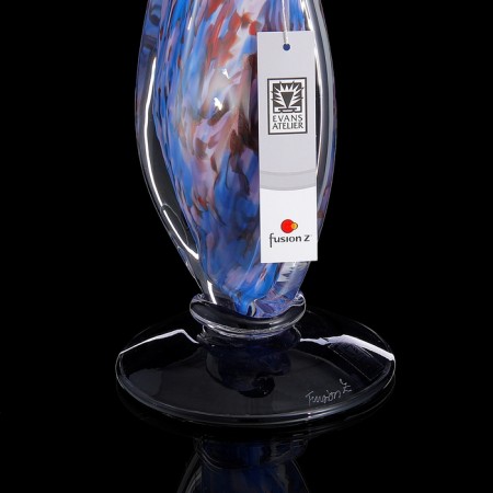 Helix candlestick, blue, 36 cm-2