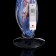 Helix candlestick, blue, 36 cm
