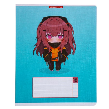 Notebook 18 sheets in the ANime Chibi line, paper cover, texture, mix-5