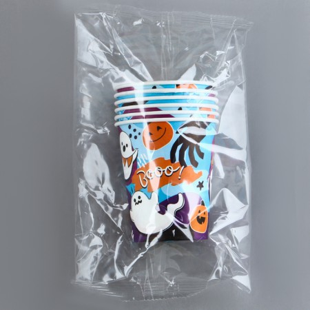 A one -time paper glass "Ghost", 250 ml, a set of 6 pcs.-3