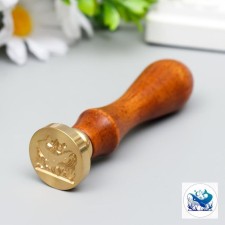 Printing for wax with a wooden handle 