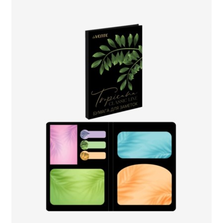 Block with a sticky edge of 115x158, Devente Tropicana, 20 sheets, 7 colors, offset, mix