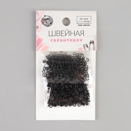Sewing hook No. 0, 10 × 6 mm, 100 pcs, black color-2
