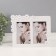 Photo frame plastic in 2 photos 10x15 cm "forget -me -nots" white, rhinestones 25x21 cm