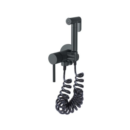 Bronze de Luxe Scandi 701/1b mixer, with hygienic shower, brass, black