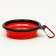 Silicone bowl, folding, 250 ml, 11 cm, red