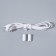 Shoe shoes, steam, flat, with a latch, elastic, 6 mm, 100 cm, white color