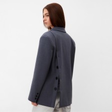 Women's jacket with buttons on the back of Mist, R.S-M, graphite