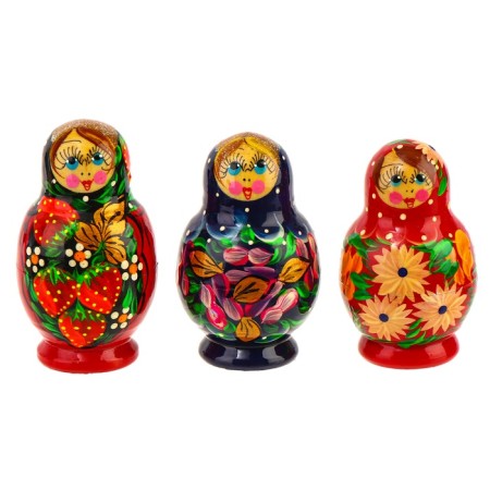 Matryoshka 3 in 1, painted, mix-8