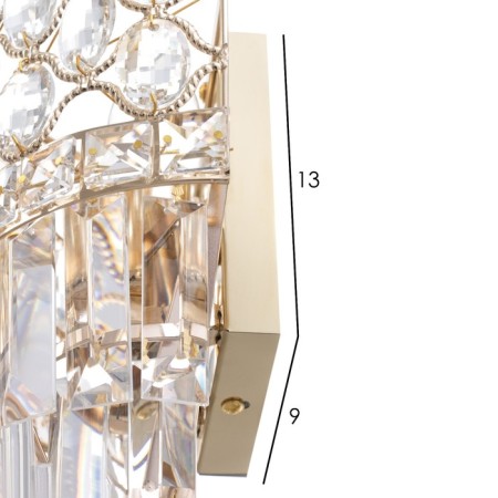 Bra "Muara" E14 40W gold 32x20x20cm-6