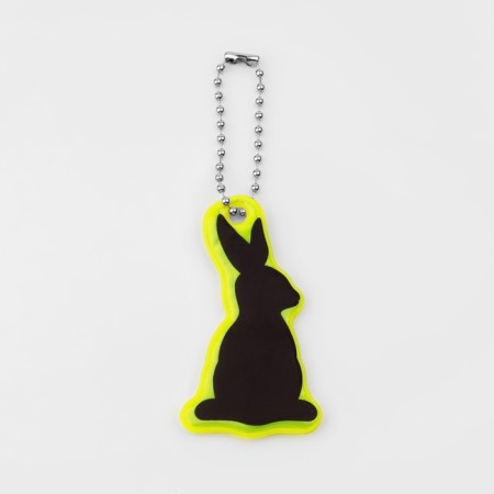 The reflective element "Rabbit silhouette", bilateral, 3.3 × 6 cm, color mix-2