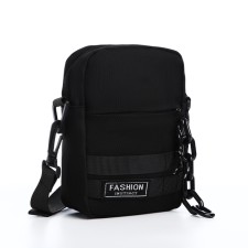Youth bag with lightning, 1 outer pocket, black color