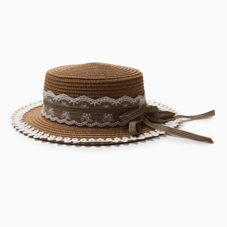 Hat for the girl "Lady" Minaku, rr 52, central brown