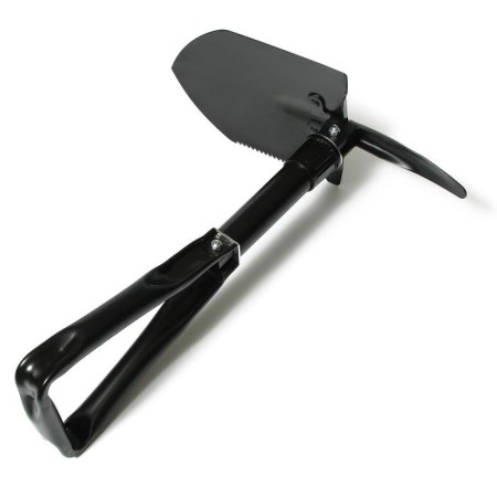 Shovel is tourist, folding, l = 62 cm, saw, metal stalk with a handle, in a case, mix, Greengo-4