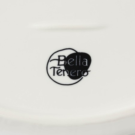 Porcelain oil with a knife Bellatenero, 300 ml, white color-2